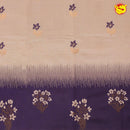 Light Brown With Purple Semi Silk Set Saree - Thenianantham