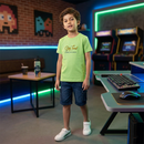 Pista Green Colour Cotton Boys T-Shirt Summer Collection
