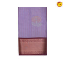 Lavendar with maroon pallu semi silk saree