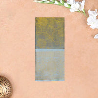 Light Blue with Gold Tissue Semi Silk Saree