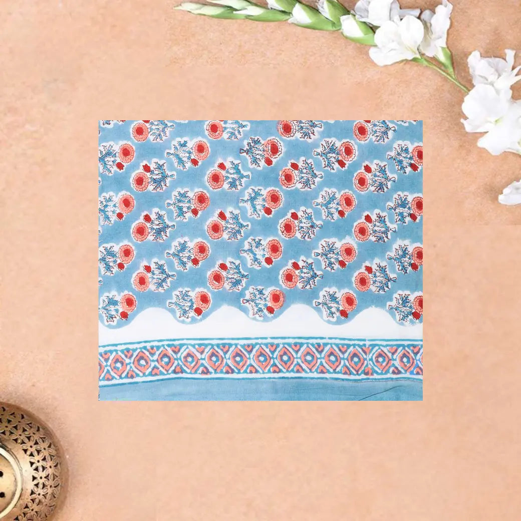 Light Blue Ladies Cotton Chudithar Set Material