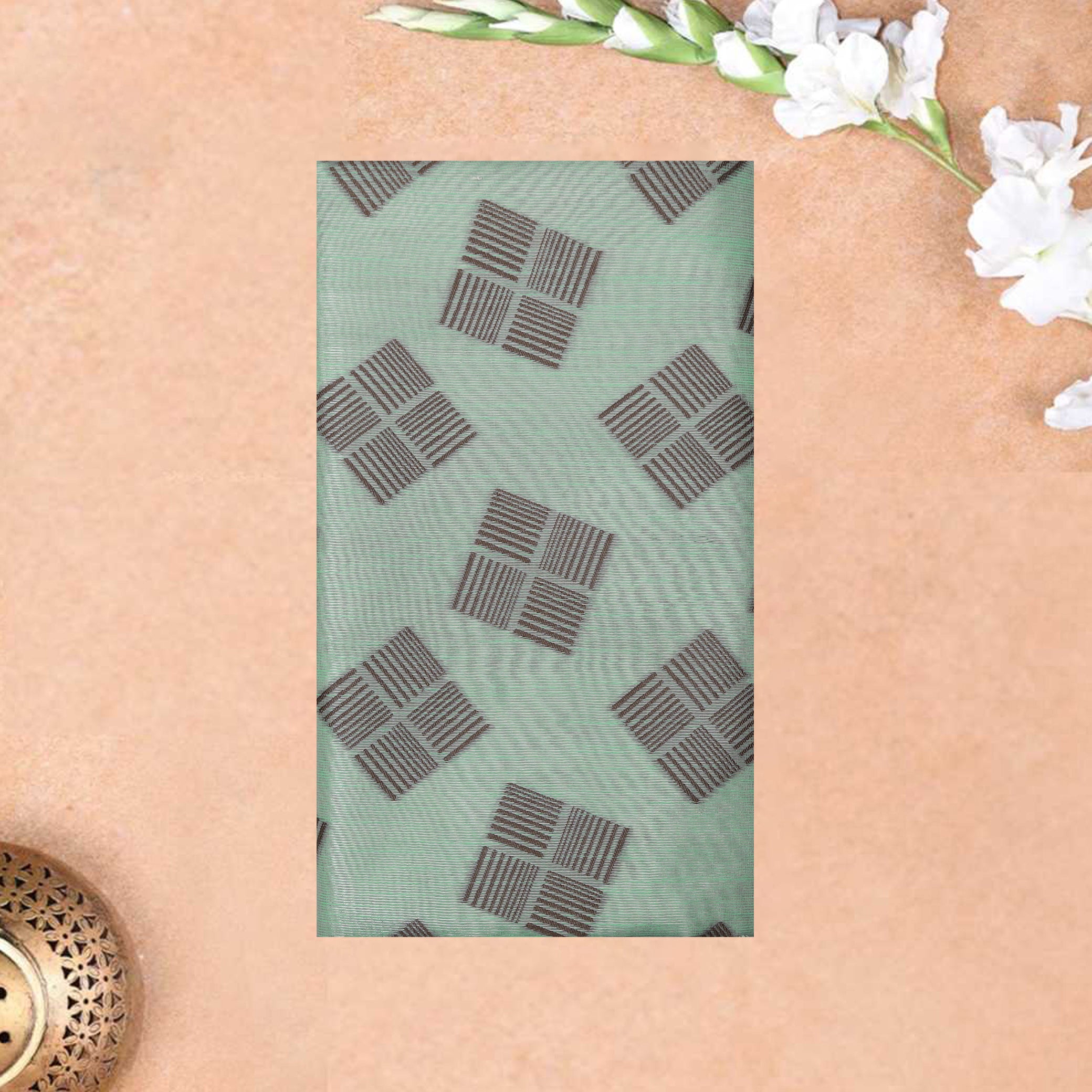 Light Green Colour Fancy Weaving Saree