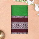 Green for the body and Maroon Premium Quality Kalyani Cotton Saree