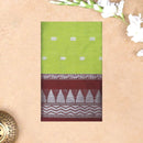 Lime Green With Maroon  Premium Quality Kalyani Cotton Saree