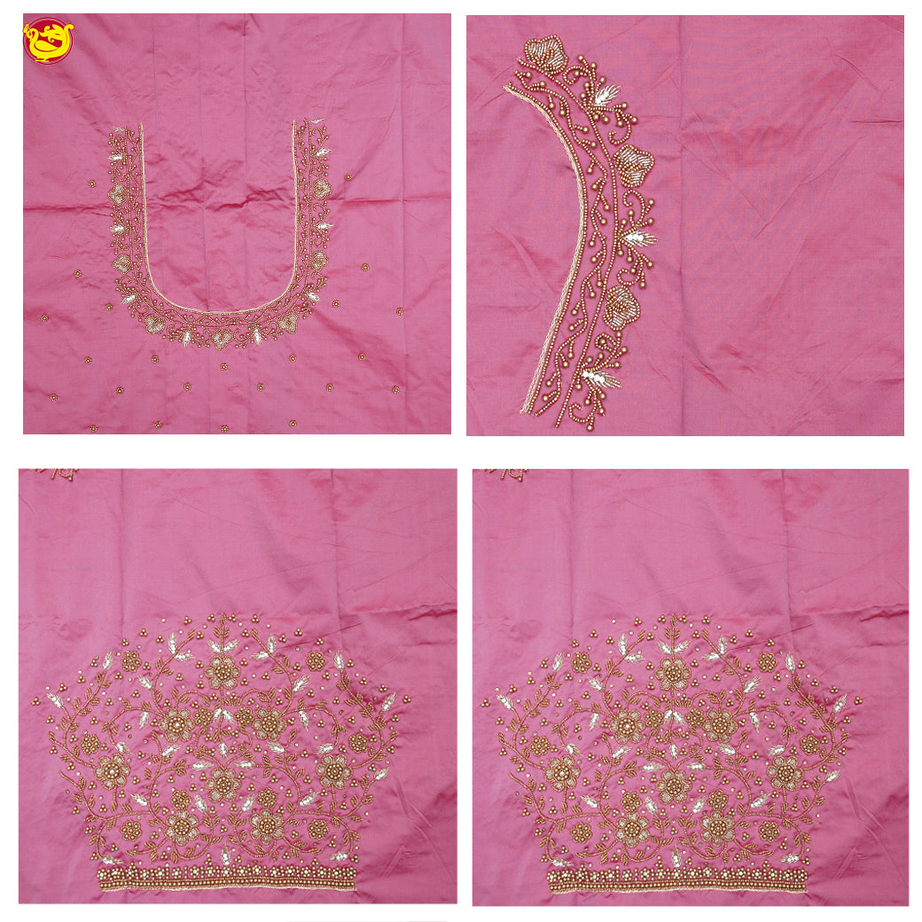 Rani Pink Bridal Aariwork Blouse