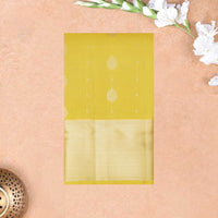 Yellow  Colour Gold Zari Border Yuvana Semi Soft Silk Saree