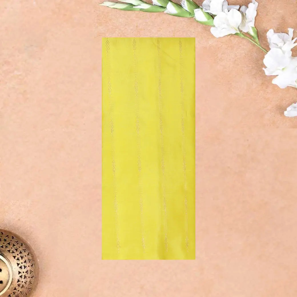Lemon Yellow Arani Silk Saree