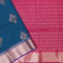 Teal Blue with Pink Soft Silk Saree