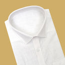 Men’s White Combed Cotton Half Sleeve Shirt