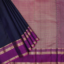 Ink Blue With Purple Gold Zari Yuvana Semi Soft Silk Saree