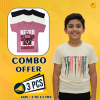 Boys 3 Pcs T-Shirt Combo