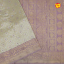 Sandal with  Lavender Tissue Semi Silk Saree