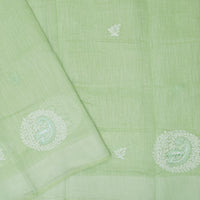 Green Color Linen Cotton Saree