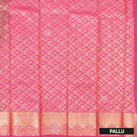 Green with Pink Art Silk Saree