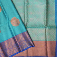 Blue Colour Fancy Weaving Saree