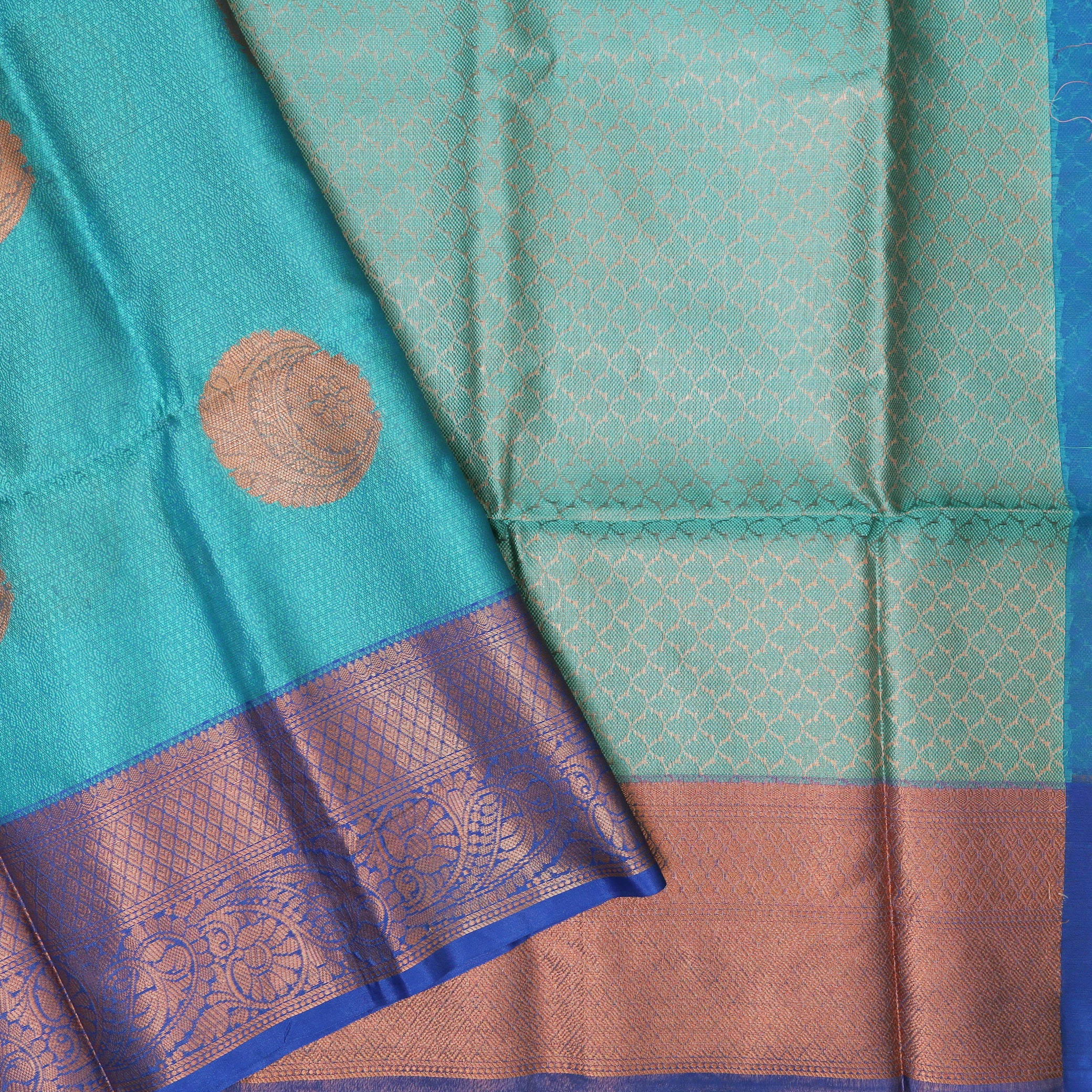 Blue Colour Fancy Weaving Saree