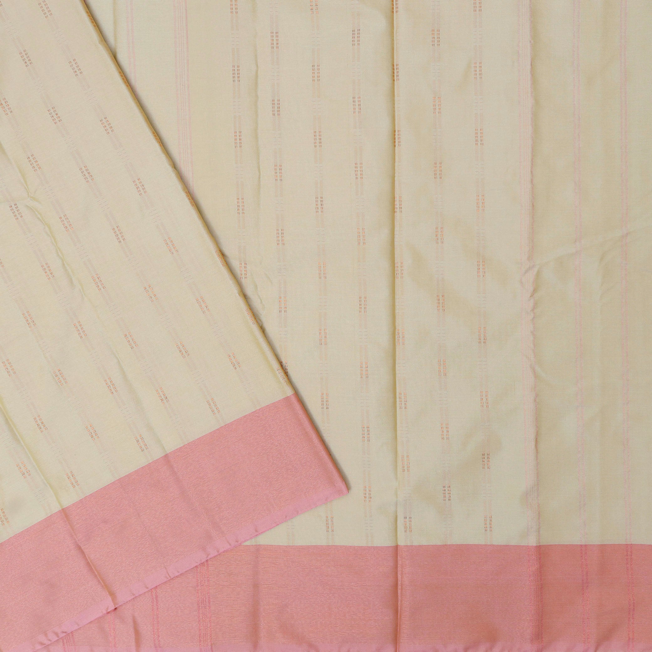 Sandal  With  Rose Pink Arani Silk Saree