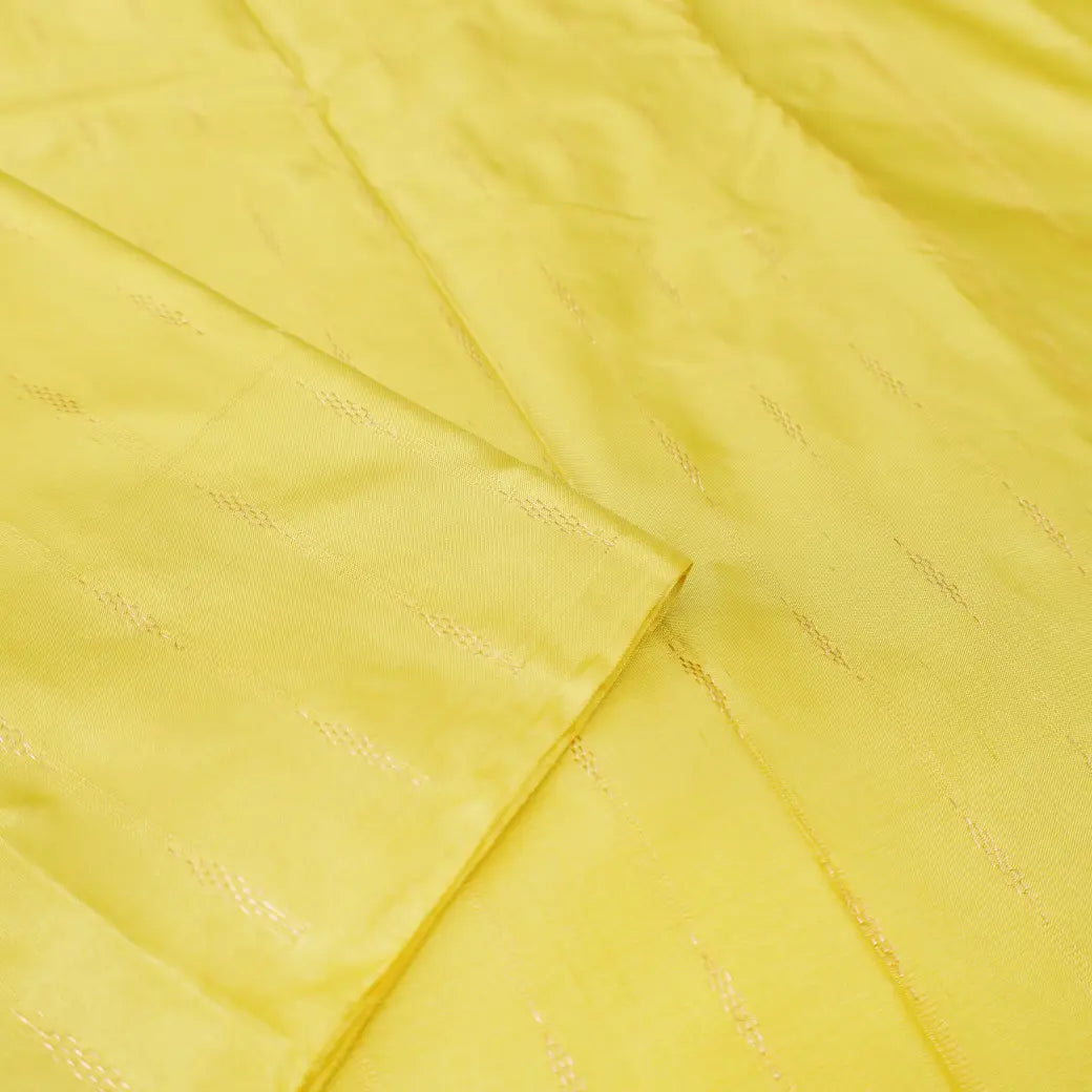 Lemon Yellow Arani Silk Saree
