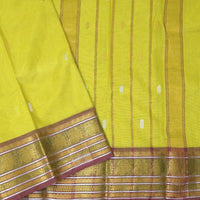 Yellow  Cotton Saree without Blouse