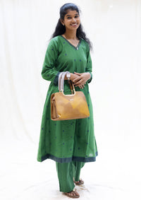 Yaazhini- Green Color Ladies Branded Co-ord-set Readymade