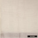 Cream Yellow Color Linen Cotton Saree