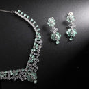 Mint green necklace with matching earrings