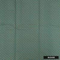 Teal blue With Sandal Zari Silk Cotton Saree