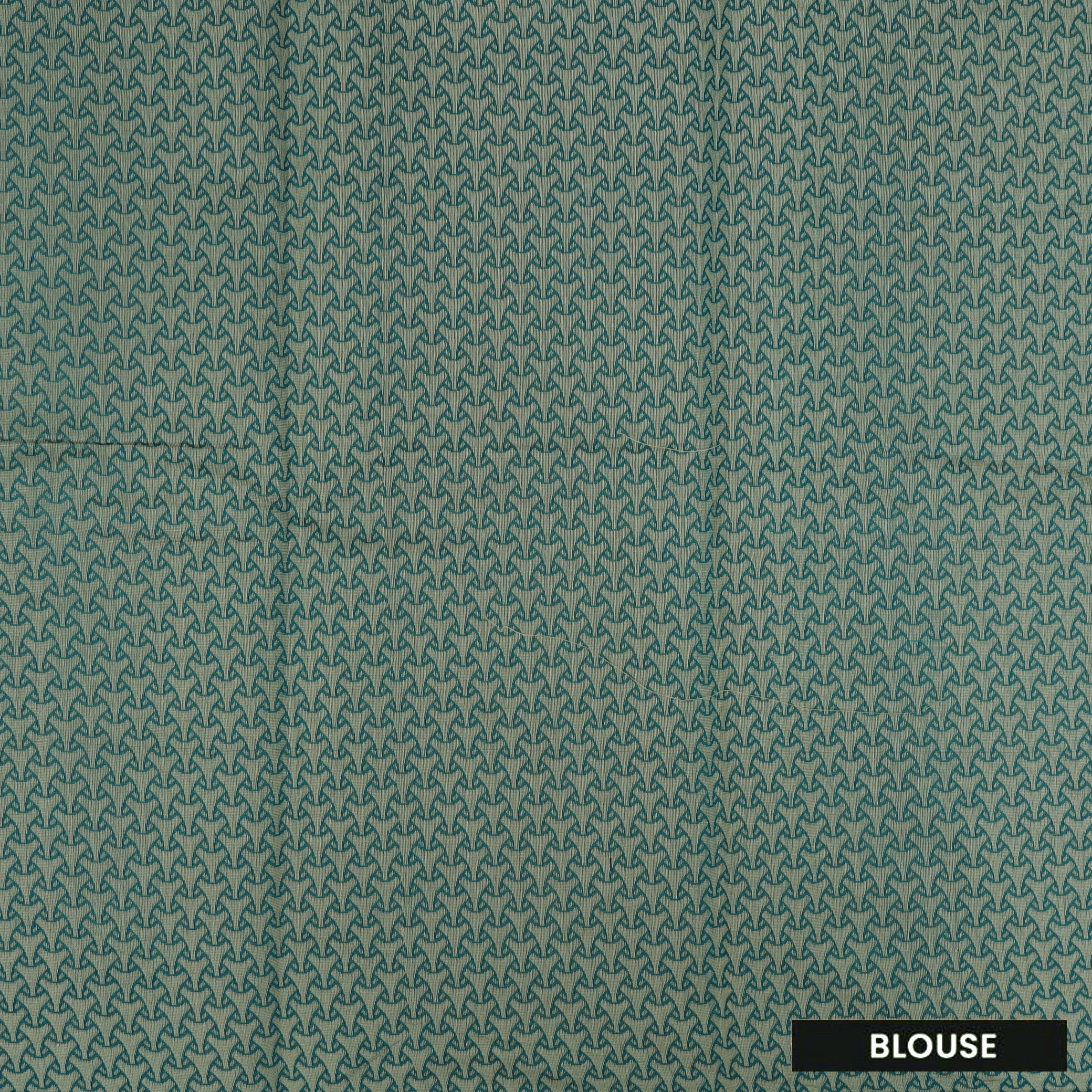 Teal blue With Sandal Zari Silk Cotton Saree