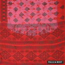 pink with red Sungudi Cotton Saree without Blouse
