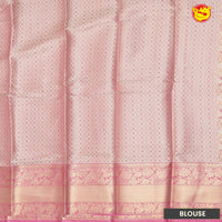 Peach with Gold Zari Traditional Soft Silk Saree - Thenianantham