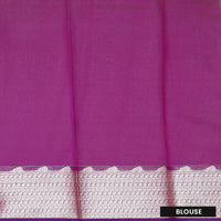 Blue With Rani pink Silk Cotton Saree