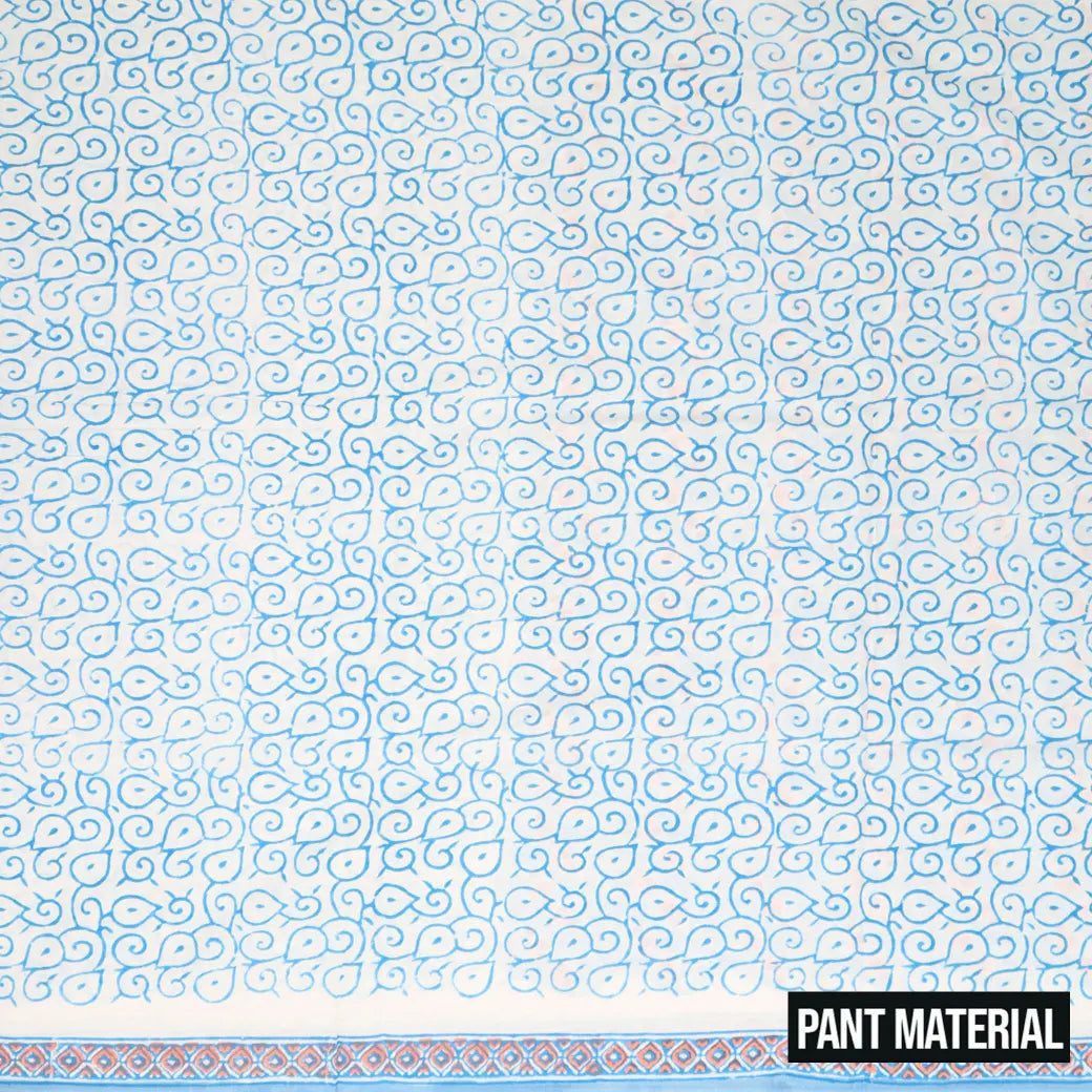 Light Blue Ladies Cotton Chudithar Set Material