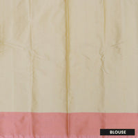 Sandal  With  Rose Pink Arani Silk Saree