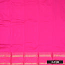 Dark Green and Rani Pink Soft Silk Saree