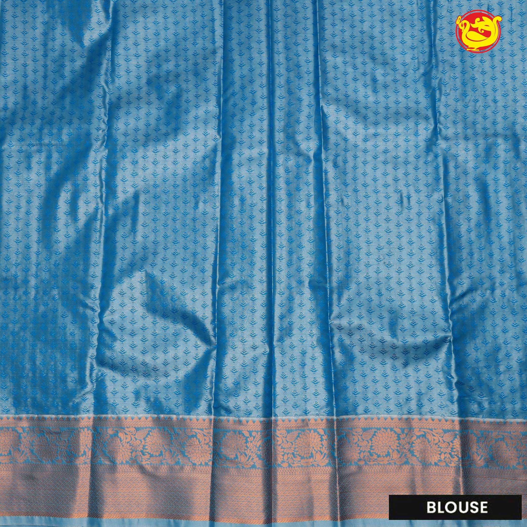 Sky Blue Banana Leaf's Tussar Silk Saree