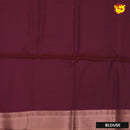 Lavendar with maroon pallu semi silk saree