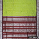 Lime Green With Maroon  Premium Quality Kalyani Cotton Saree