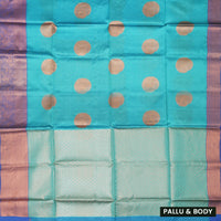 Blue Colour Fancy Weaving Saree