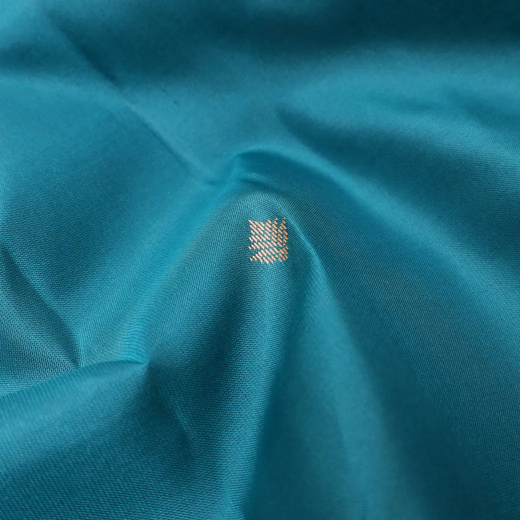 Teal green with Maroon Soft Silk Saree