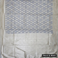 Dark Grey Colour Fancy Weaving Saree