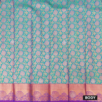 Green with Pink Art Silk Saree
