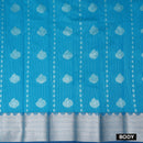 Blue With Rani pink Silk Cotton Saree