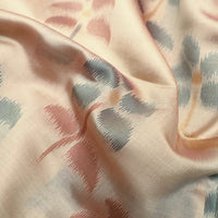 Light CreamWith Red Pochampally Semi Ikat Silk Saree