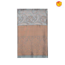 Grey bridal semi tissue saree