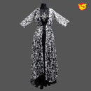 Black With White Ladies Branded Readymade Maxi Gown