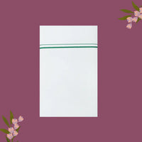 White with Green Border Single Layer Cotton Men’s Dhoti