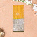 Dark Yellow With Forest Green Silk Cotton Saree