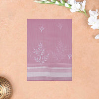 Pink Color Linen Cotton Saree