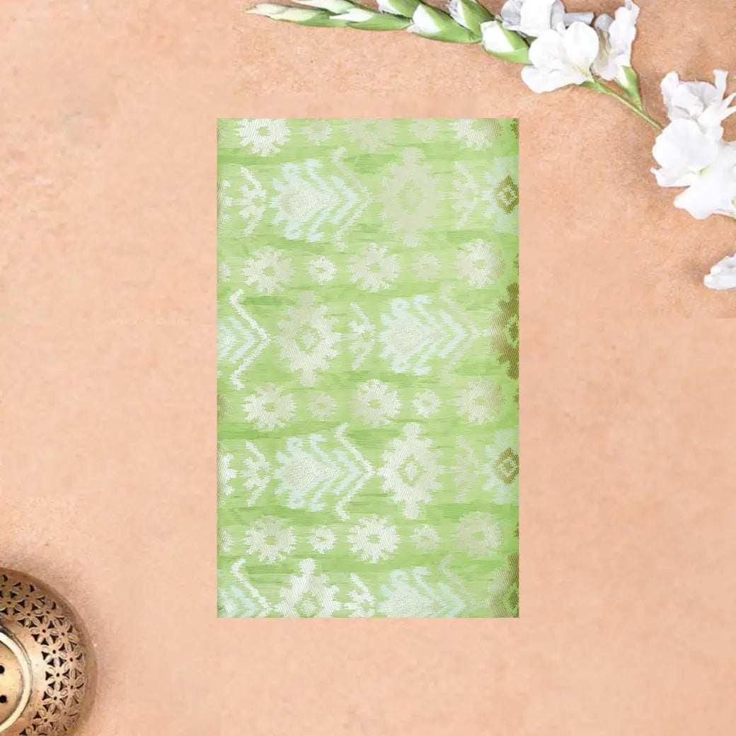 Green Colour Fancy Weaving Saree