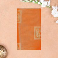 orange and teal Tissue Silk Saree